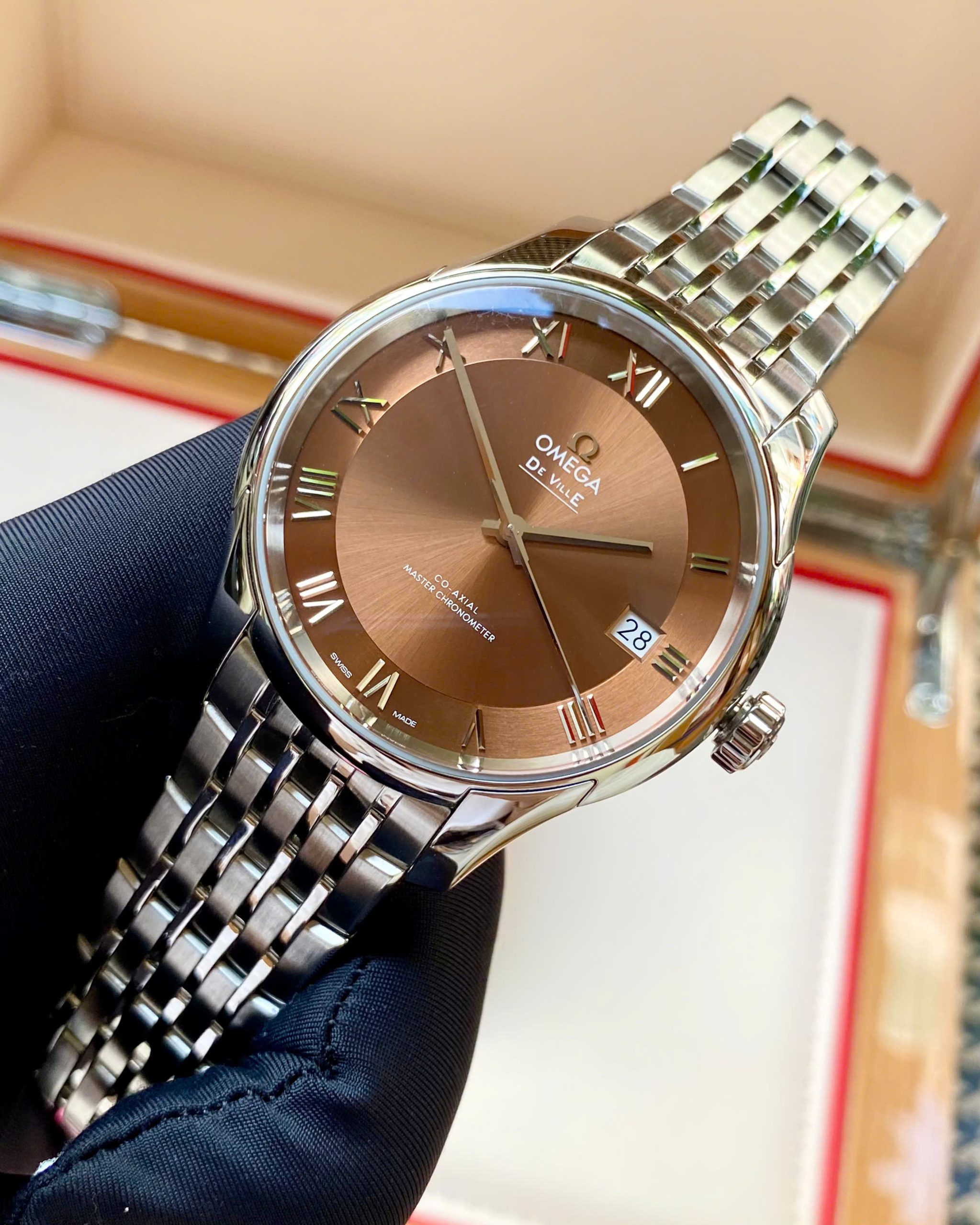 Omega Deville Hour Vision Brown 433.10.41.21.10.001 Omega Deville Hour Vision Brown 433.10.41.21.10.001