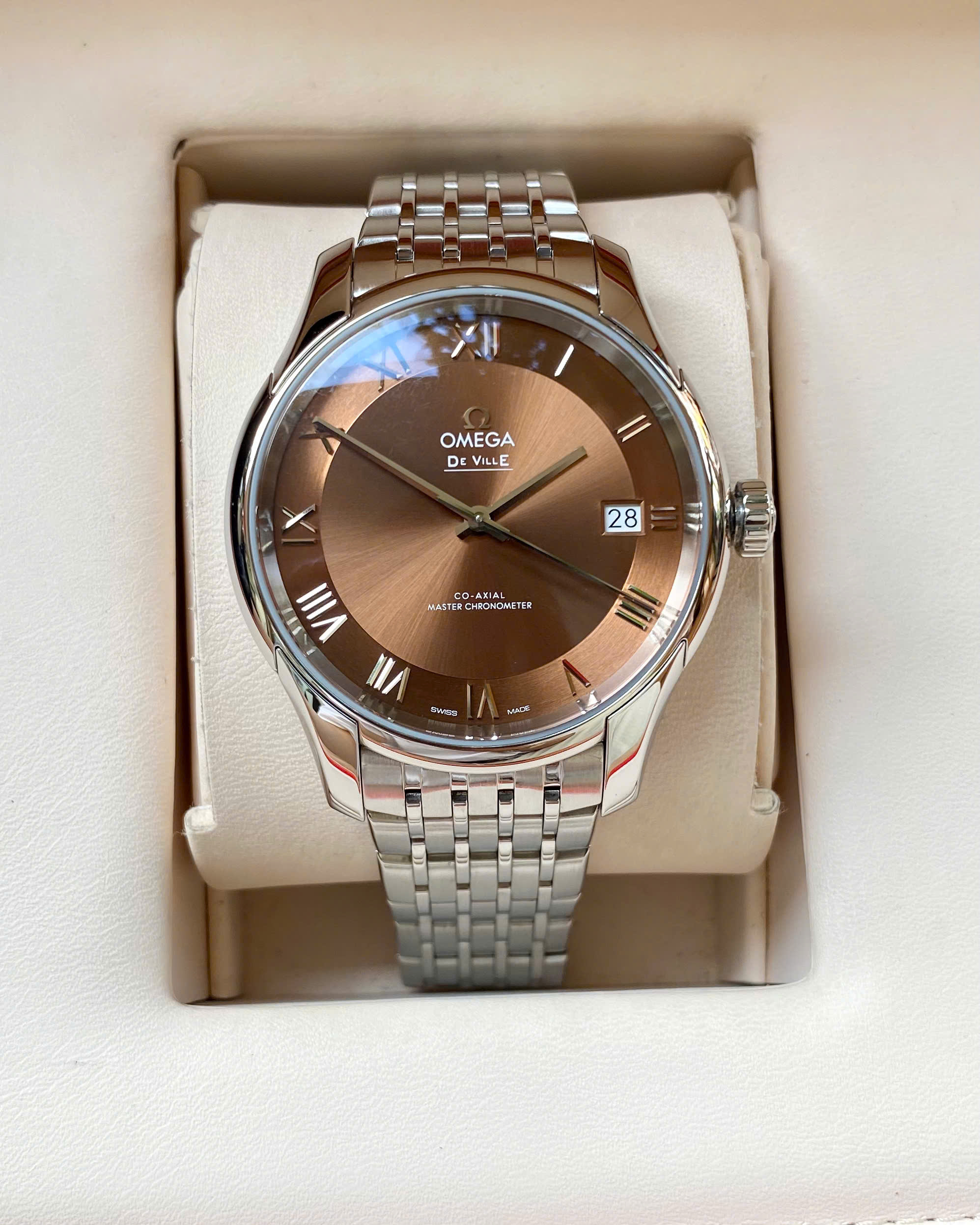 Omega Deville Hour Vision Brown 433.10.41.21.10.001 Omega Deville Hour Vision Brown 433.10.41.21.10.001