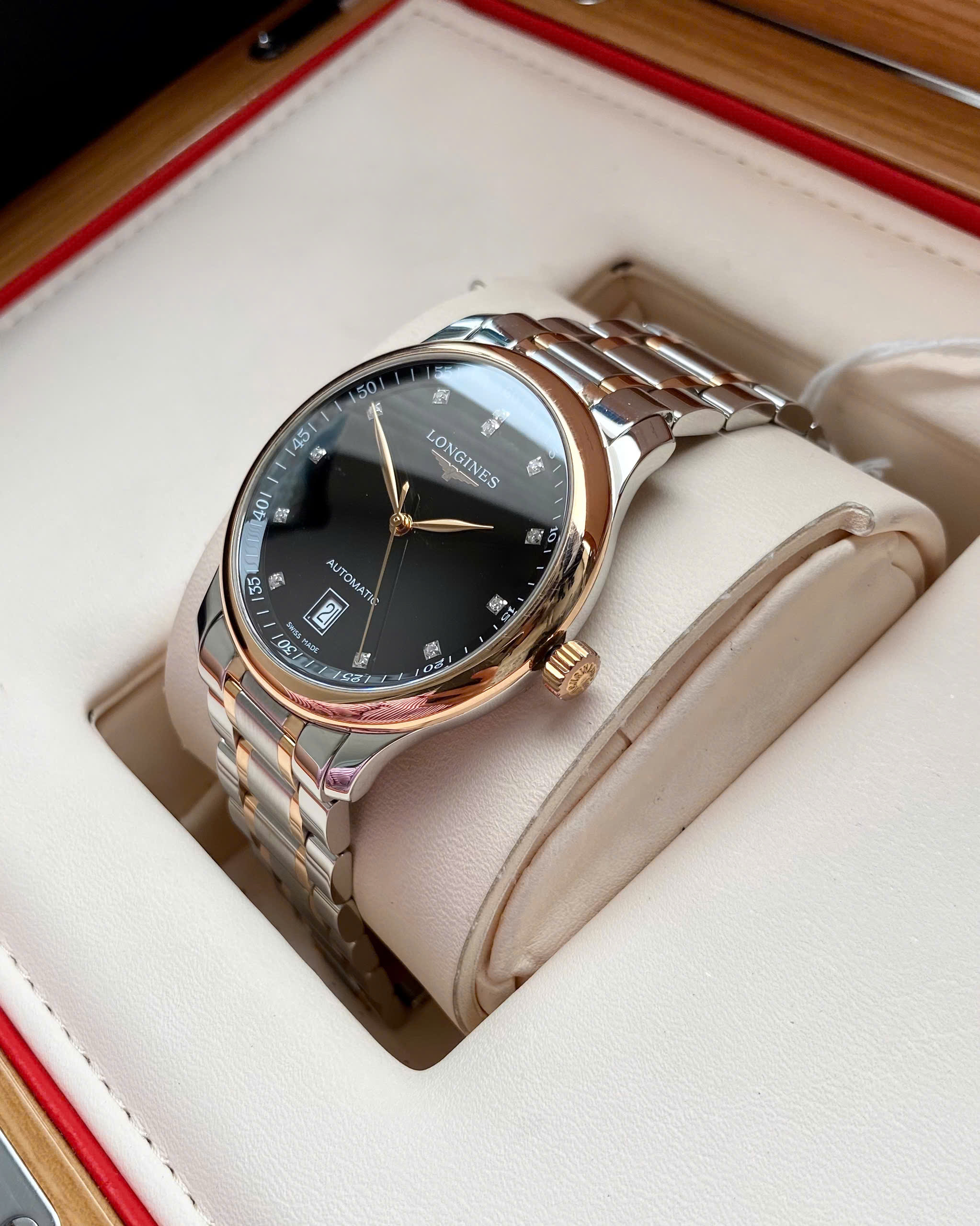 Đồng hồ Longines Master Collection Rose Gold L2.628.5.59.7 Cũ` Đồng hồ Longines Master Collection Rose Gold L2.628.5.59.7 Cũ