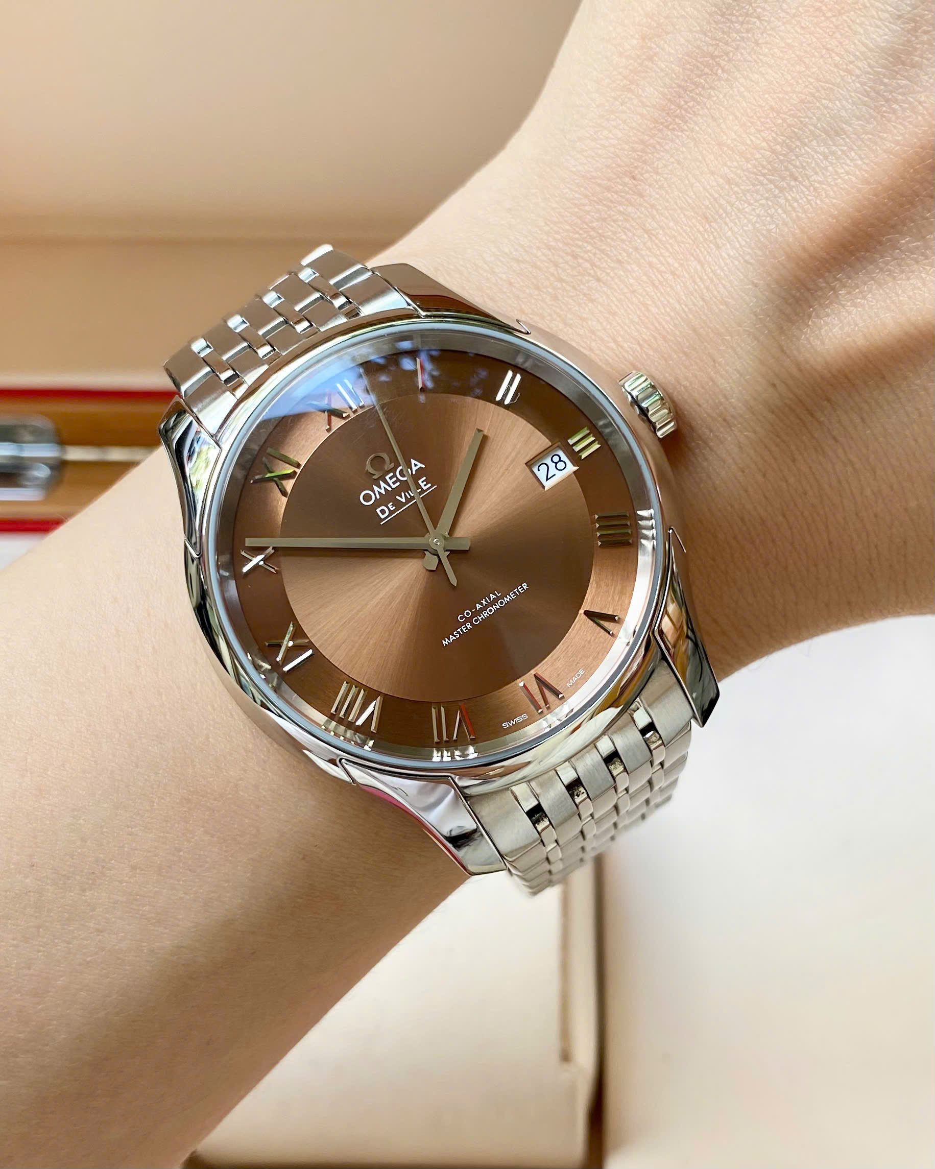 Omega Deville Hour Vision Brown 433.10.41.21.10.001 Omega Deville Hour Vision Brown 433.10.41.21.10.001