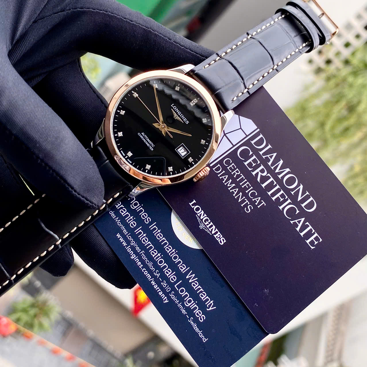 Đồng hồ Longines Record Chronometer L2.820.5.57.2 Cũ Đồng hồ Longines Record Chronometer L2.820.5.57.2 Cũ