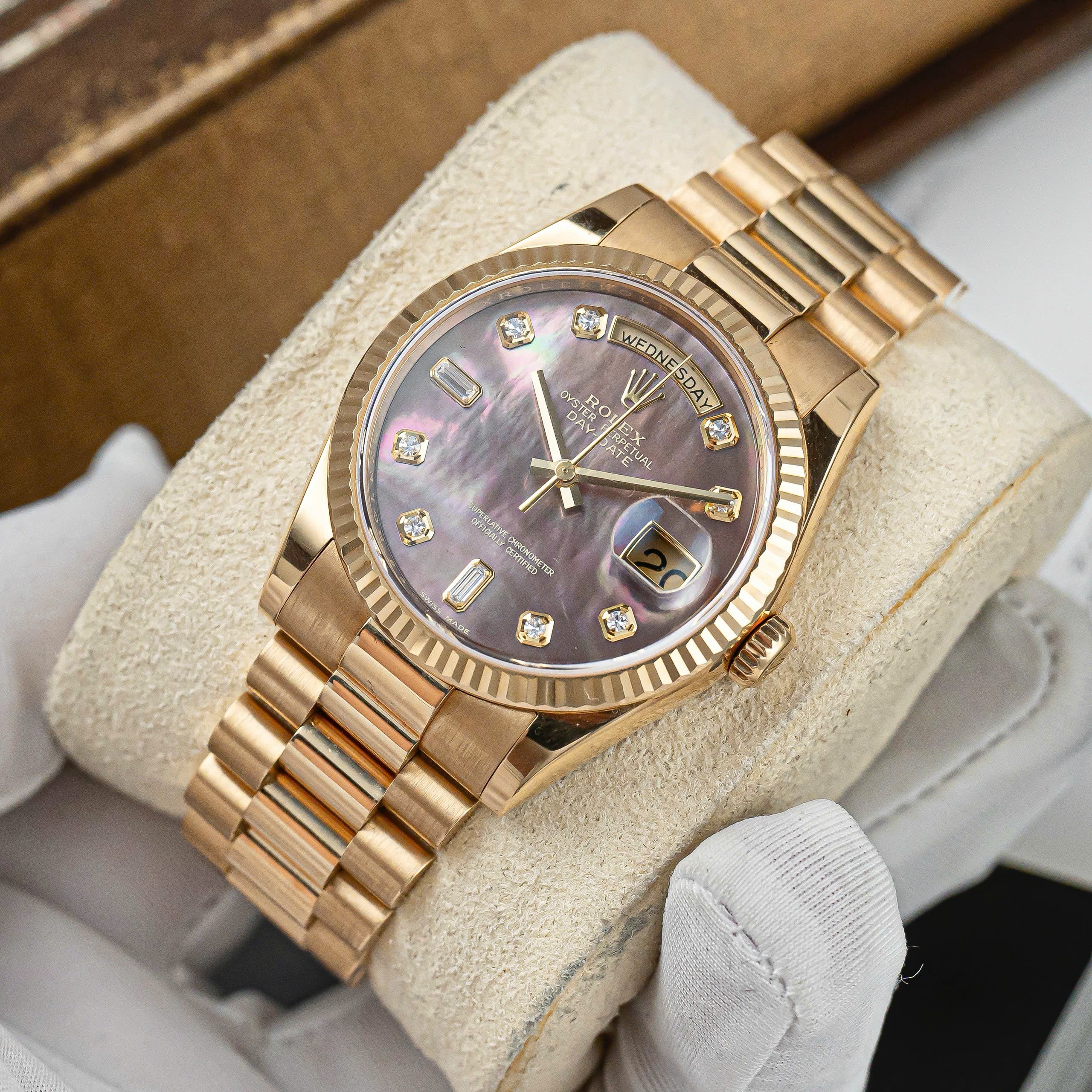 Rolex Day-Date 118238 MOP Tím Rolex Day-Date 118238 MOP Tím