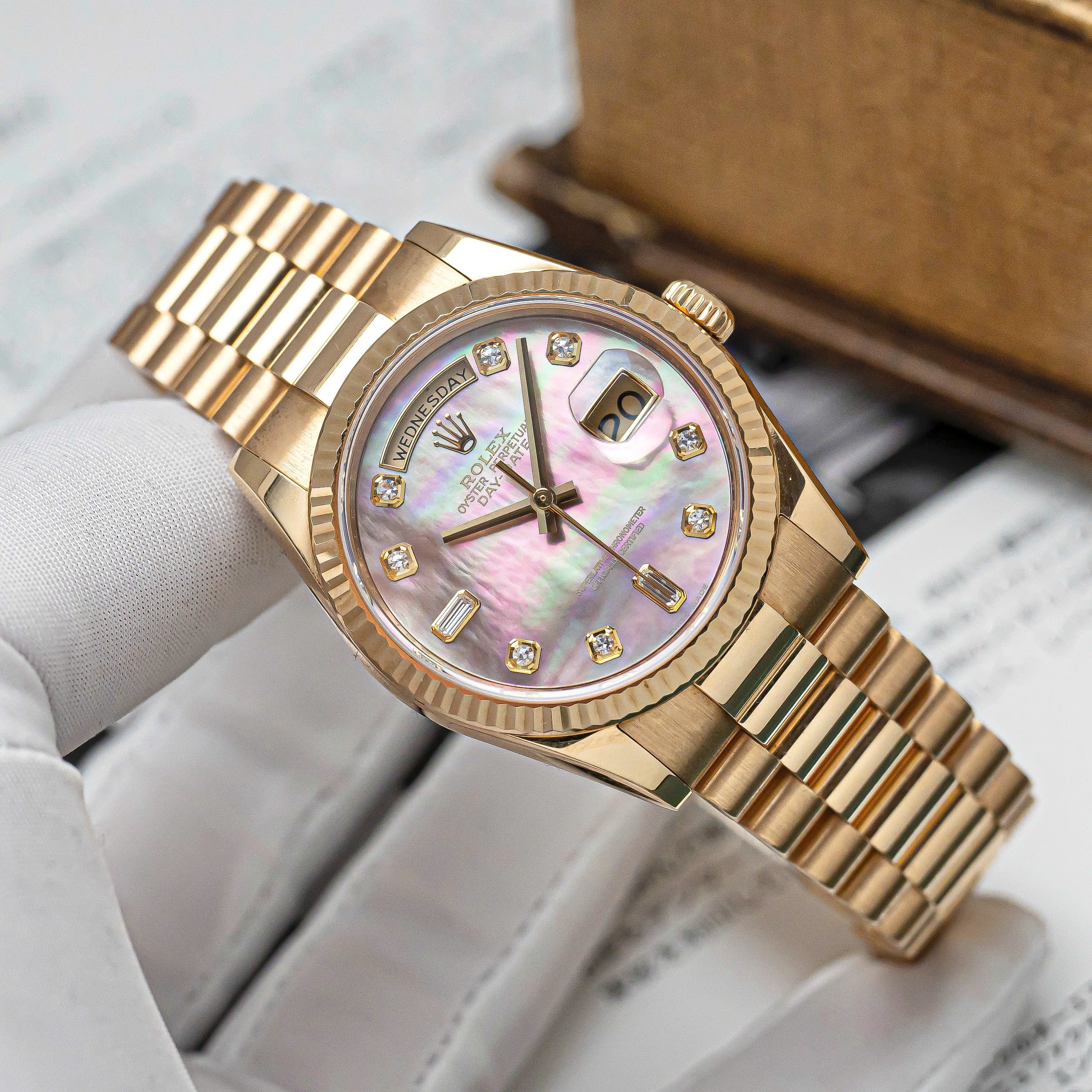 Rolex Day-Date 118238 MOP Tím Rolex Day-Date 118238 MOP Tím