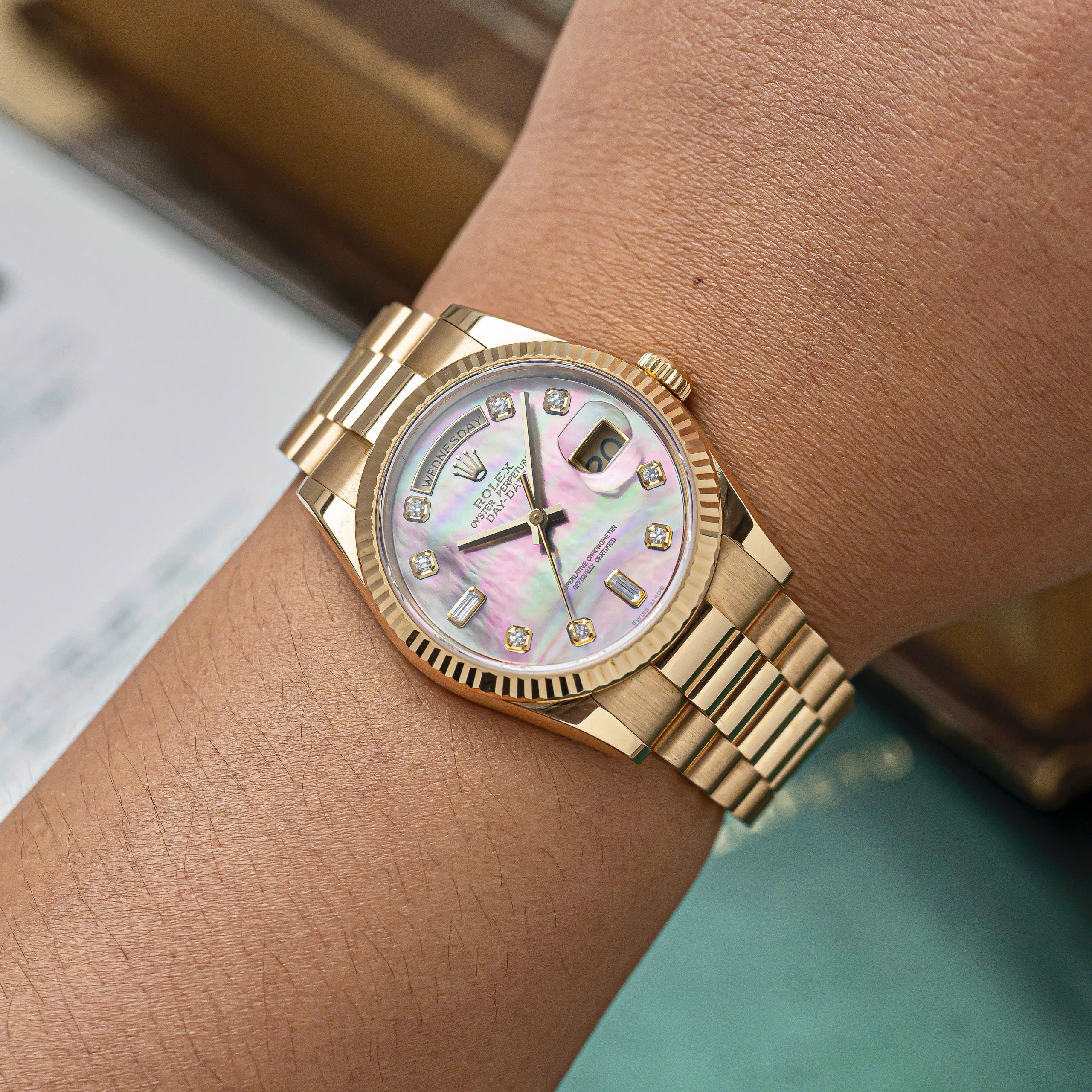 Rolex Day-Date 118238 MOP Tím Rolex Day-Date 118238 MOP Tím