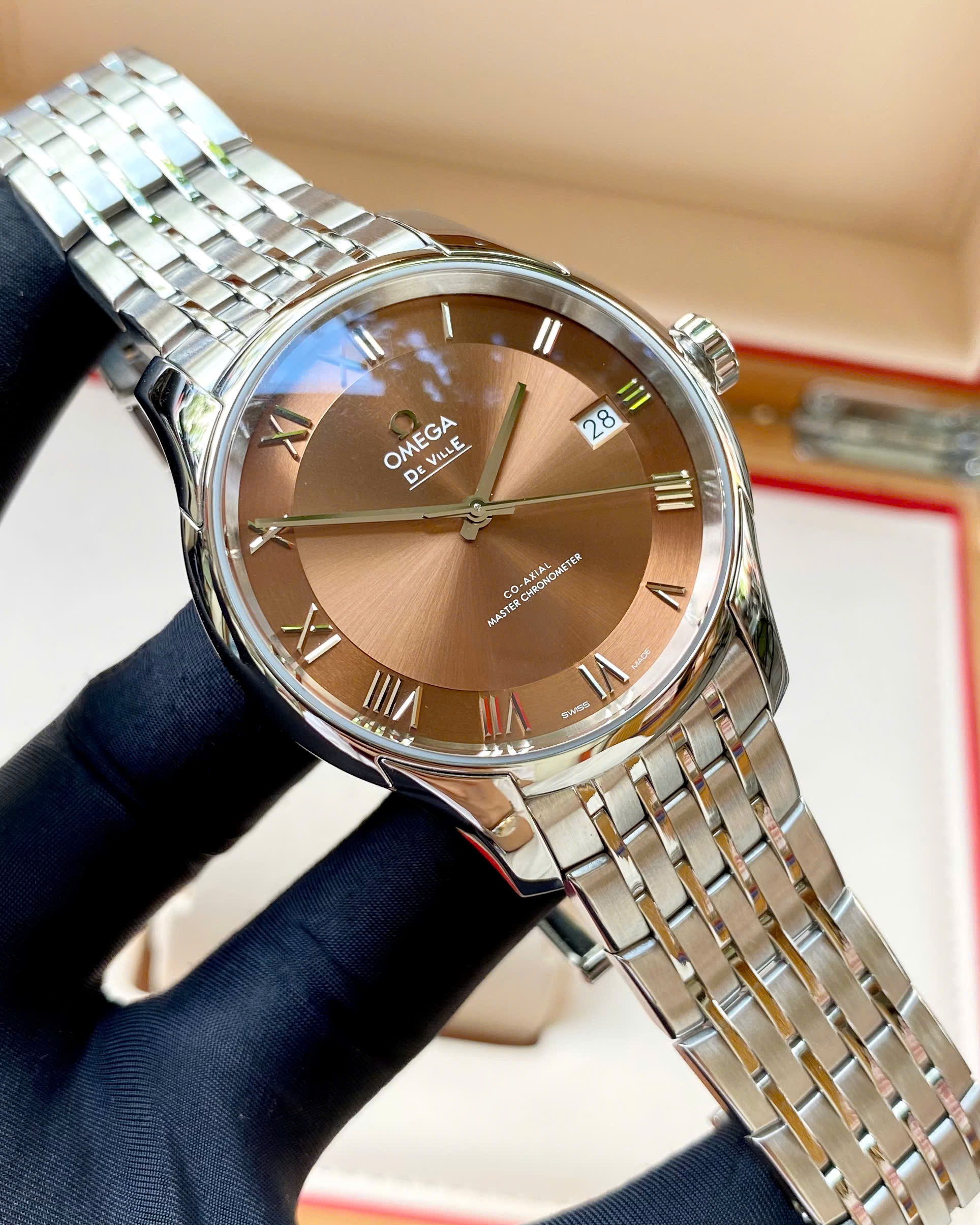 Omega Deville Hour Vision Brown 433.10.41.21.10.001 Omega Deville Hour Vision Brown 433.10.41.21.10.001
