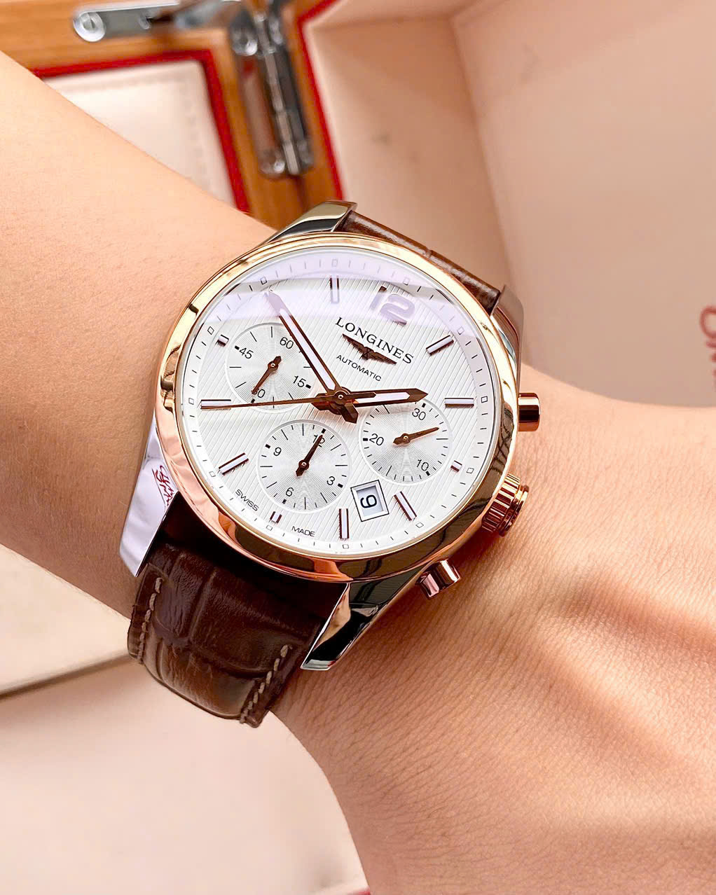 Longines Conquest Chronograph L2.786.5.76.5 Cũ Longines Conquest Chronograph L2.786.5.76.5 Cũ