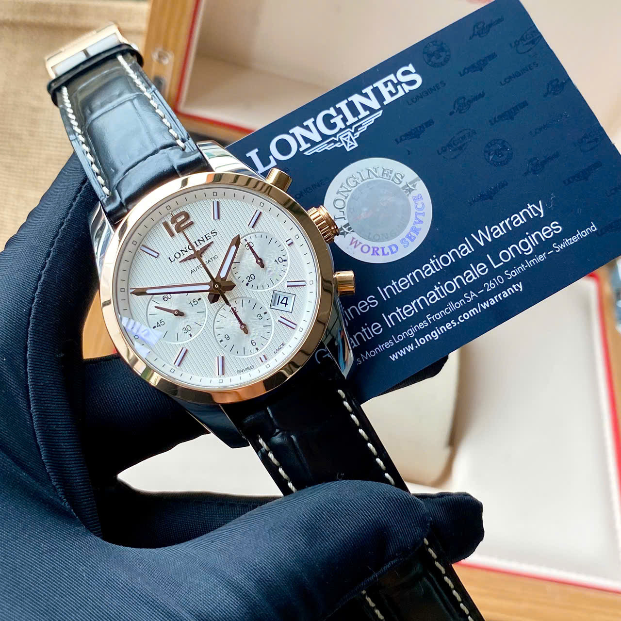 Longines Conquest Chronograph L2.786.5.76.5 Cũ Longines Conquest Chronograph L2.786.5.76.5 Cũ