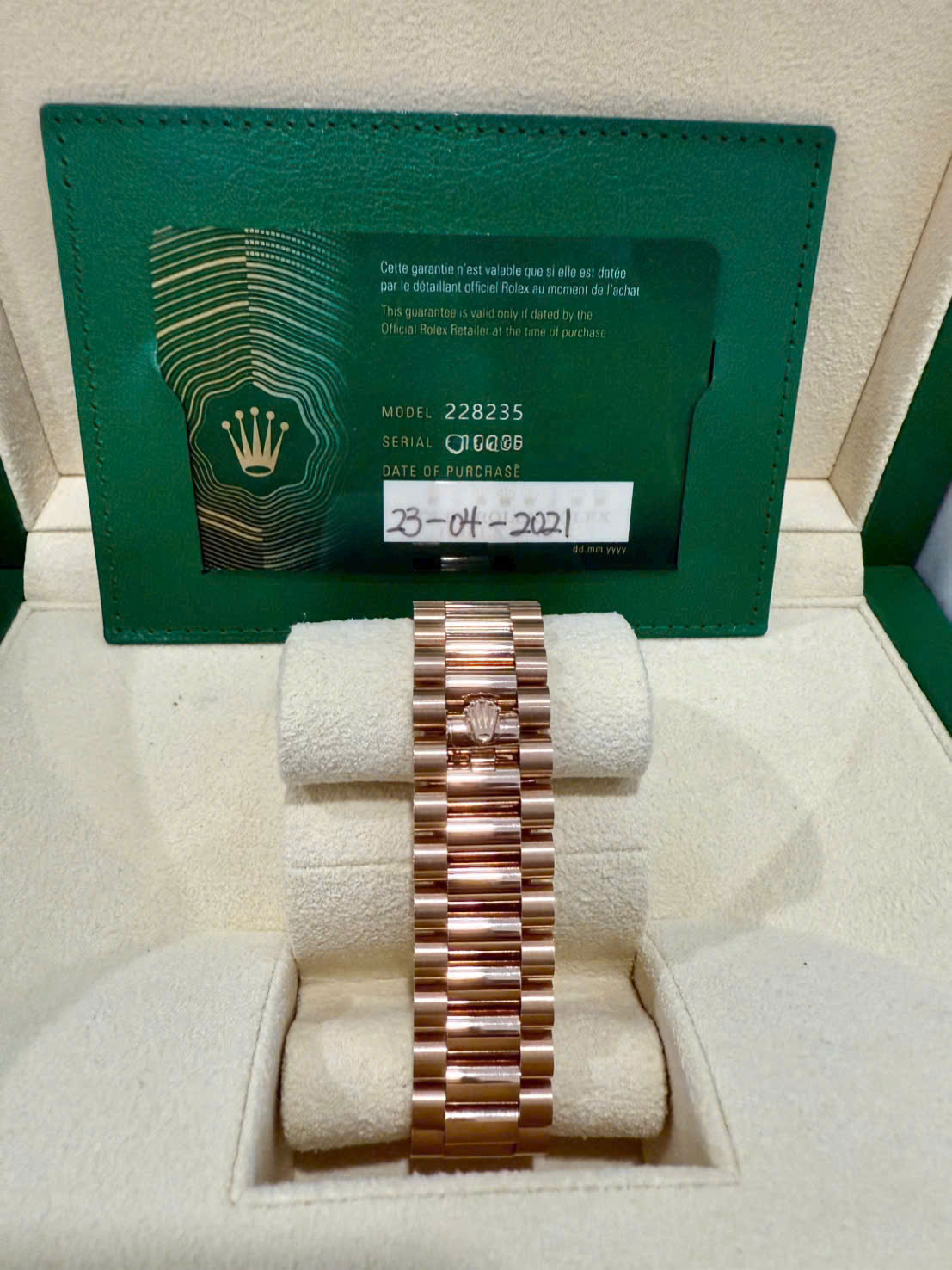 Đồng hồ Rolex Day-Date 228235 Sundust Cũ` Đồng hồ Rolex Day-Date 228235 Sundust Cũ