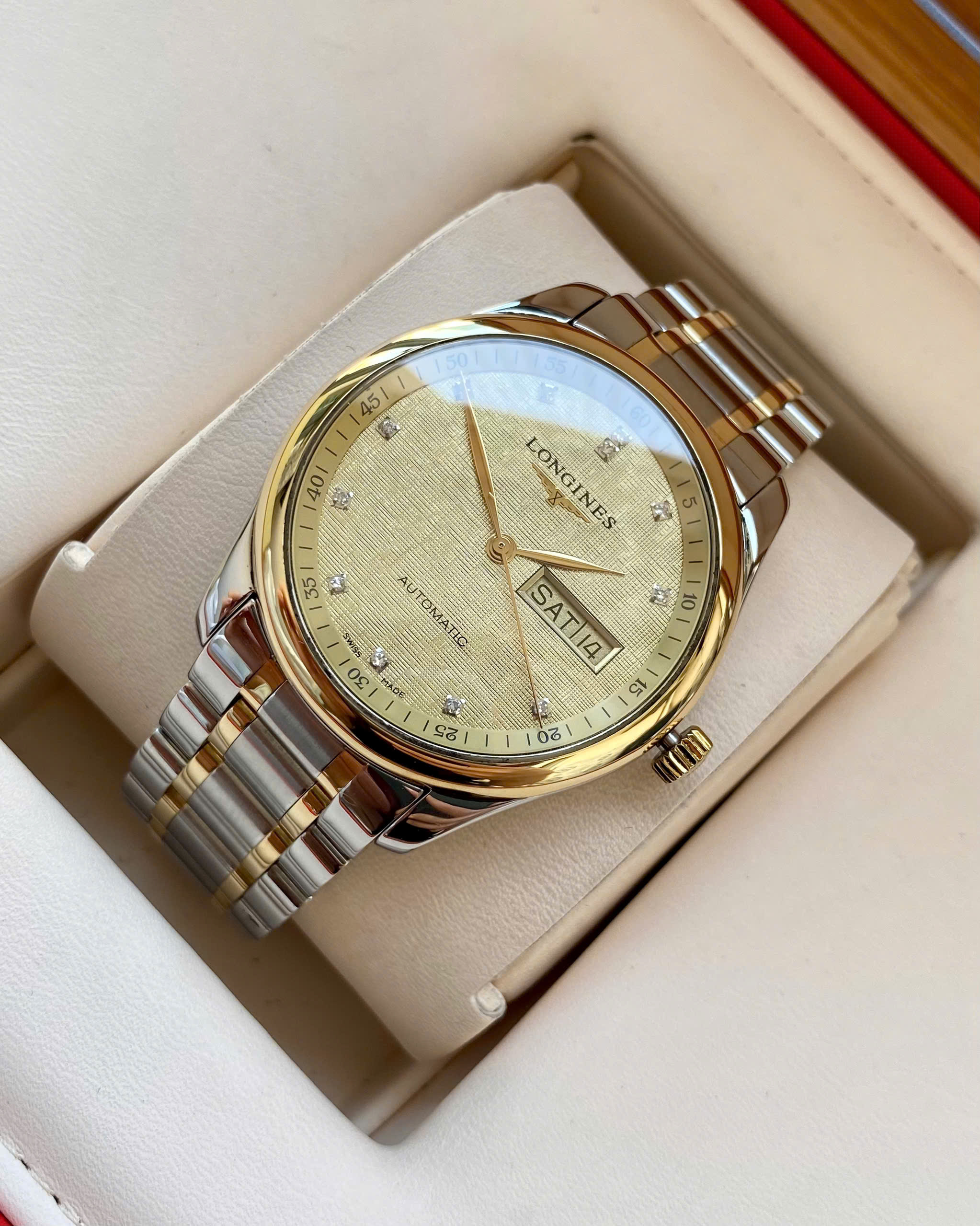 Đồng hồ Longines Master Collection Diamond L2.755.5.38.7 Cũ Đồng hồ Longines Master Collection Diamond L2.755.5.38.7 Cũ