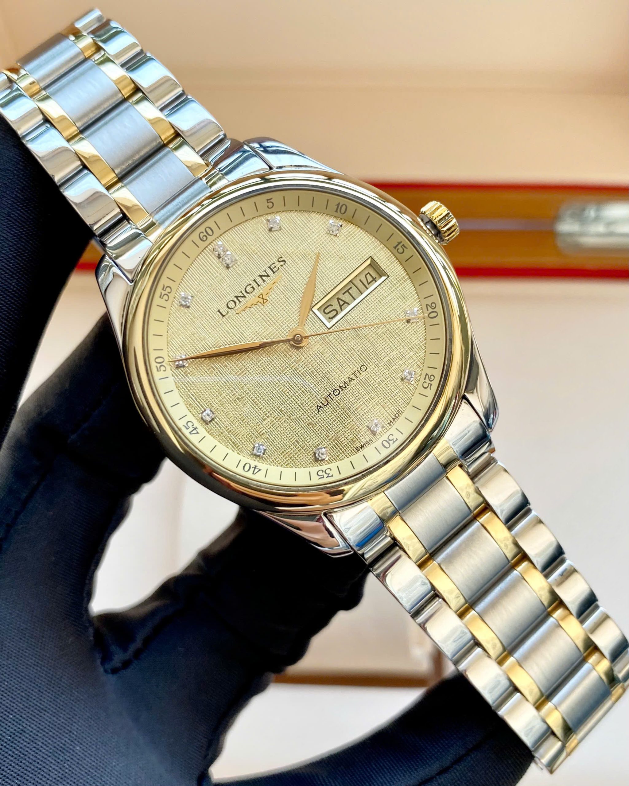 Đồng hồ Longines Master Collection Diamond L2.755.5.38.7 Cũ Đồng hồ Longines Master Collection Diamond L2.755.5.38.7 Cũ