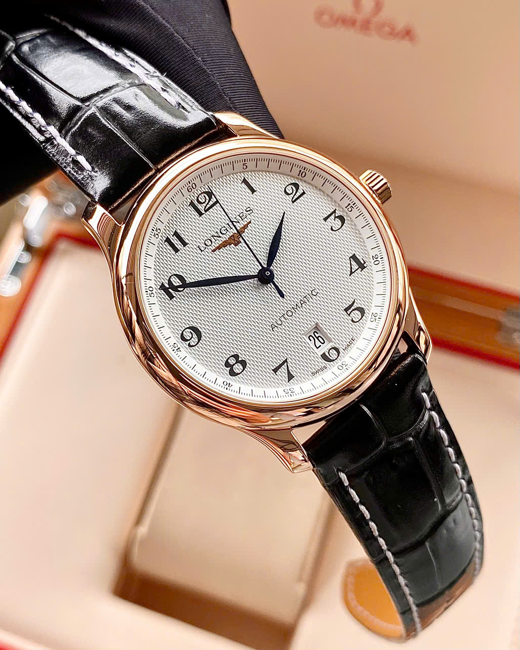 Đồng hồ Longines Master Collection Rose Gold 18K L2.628.8.78.3 Cũ Đồng hồ Longines Master Collection Rose Gold 18K L2.628.8.78.3 Cũ