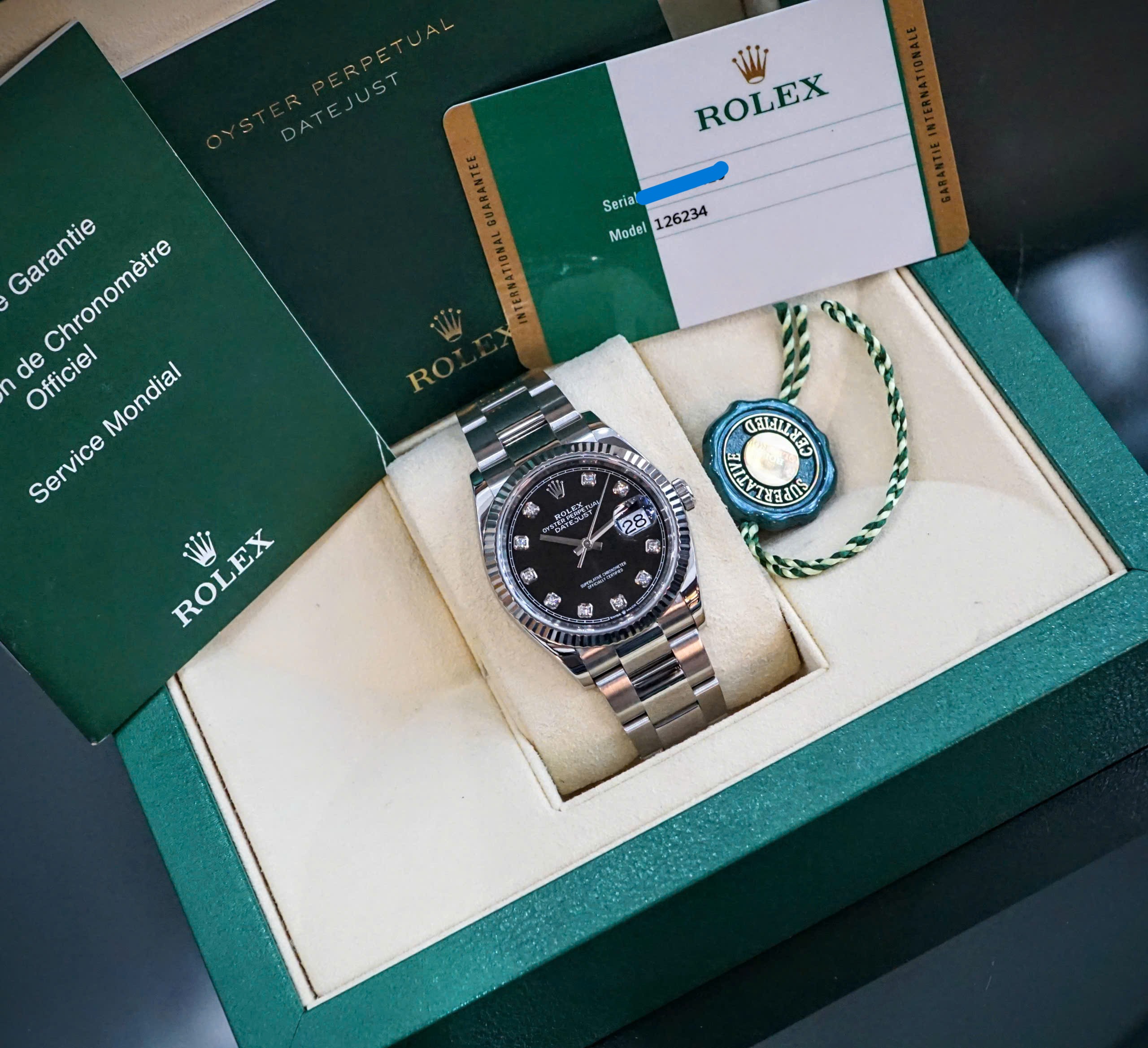 Đồng hồ Rolex Datejust 126234 Black Cũ Đồng hồ Rolex Datejust 126234 Black Cũ
