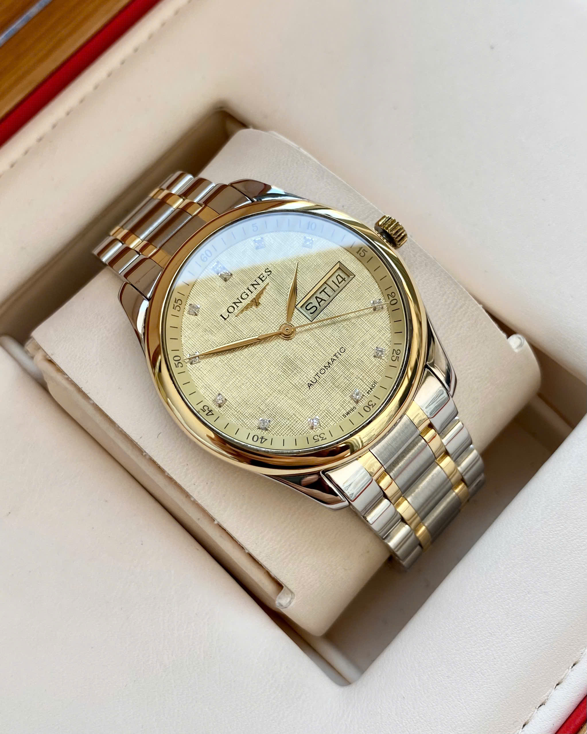 Đồng hồ Longines Master Collection Diamond L2.755.5.38.7 Cũ Đồng hồ Longines Master Collection Diamond L2.755.5.38.7 Cũ