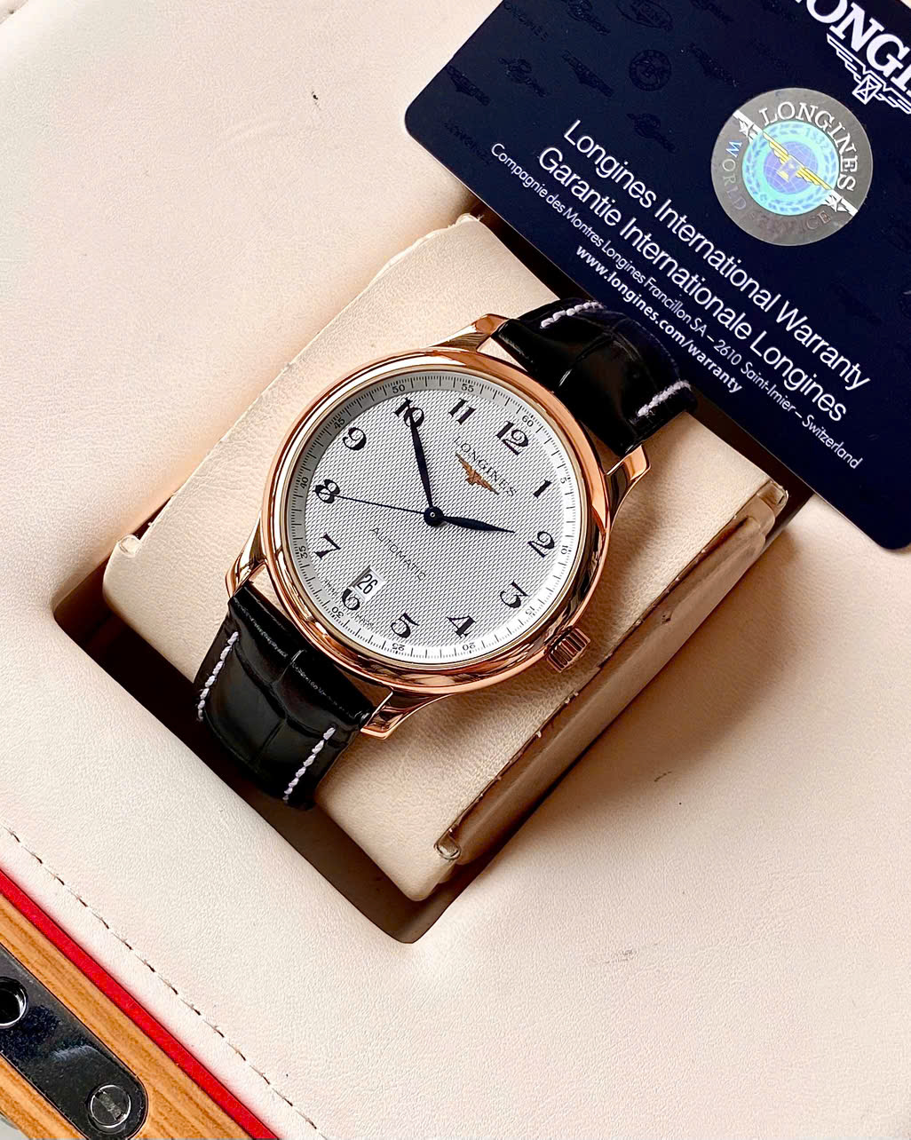 Đồng hồ Longines Master Collection Rose Gold 18K L2.628.8.78.3 Cũ Đồng hồ Longines Master Collection Rose Gold 18K L2.628.8.78.3 Cũ