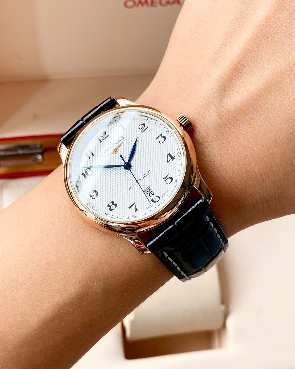 Đồng hồ Longines Master Collection Rose Gold 18K L2.628.8.78.3 Cũ Đồng hồ Longines Master Collection Rose Gold 18K L2.628.8.78.3 Cũ
