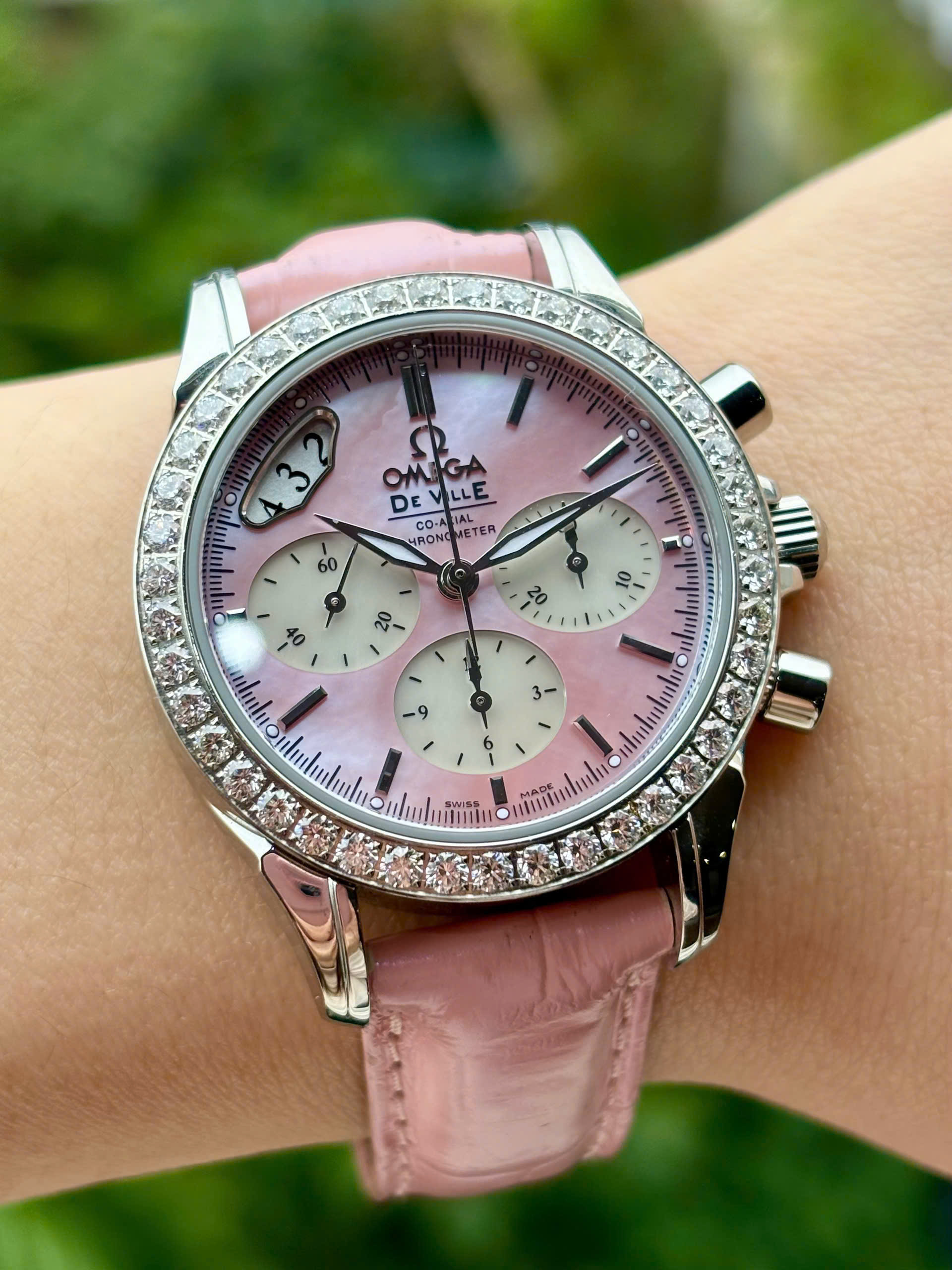 Đồng hồ Omega Deville Chronoscope Diamond 4877.74.34 Cũ Đồng hồ Omega Deville Chronoscope Diamond 4877.74.34 Cũ