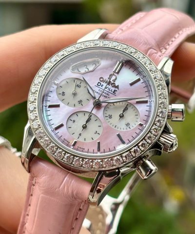 Đồng hồ Omega Deville Chronoscope Diamond 4877.74.34 Cũ