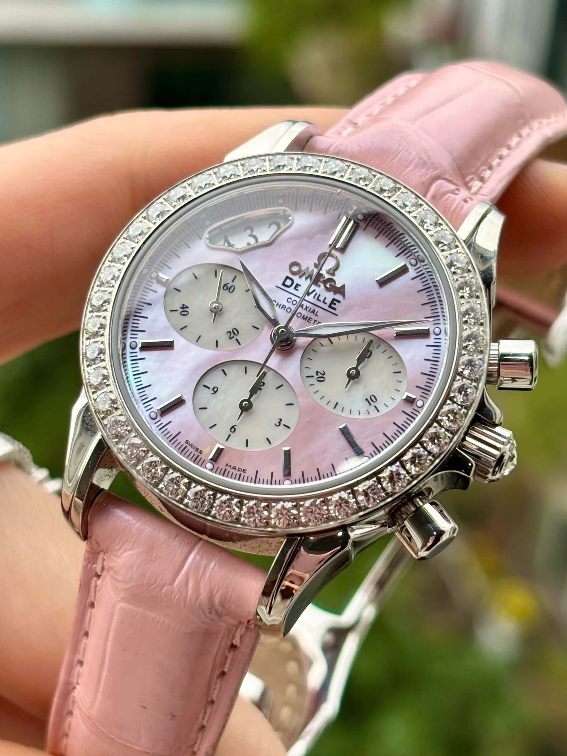 Đồng hồ Omega Deville Chronoscope Diamond 4877.74.34 Cũ Đồng hồ Omega Deville Chronoscope Diamond 4877.74.34 Cũ