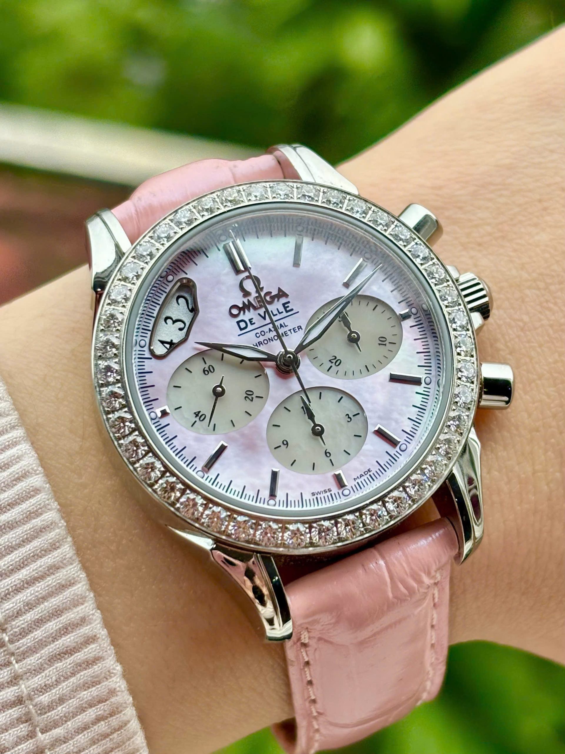 Đồng hồ Omega Deville Chronoscope Diamond 4877.74.34 Cũ Đồng hồ Omega Deville Chronoscope Diamond 4877.74.34 Cũ
