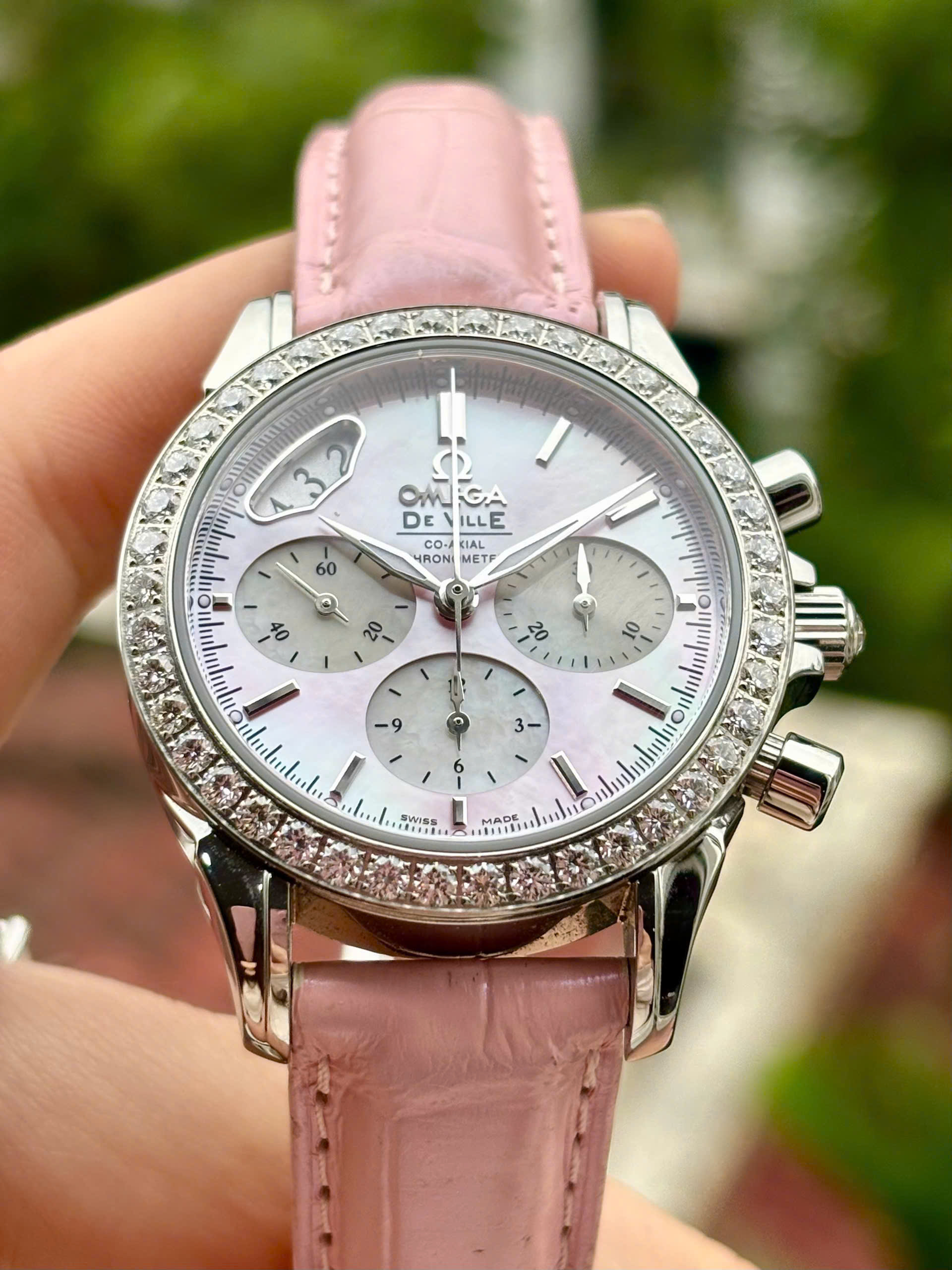 Đồng hồ Omega Deville Chronoscope Diamond 4877.74.34 Cũ Đồng hồ Omega Deville Chronoscope Diamond 4877.74.34 Cũ