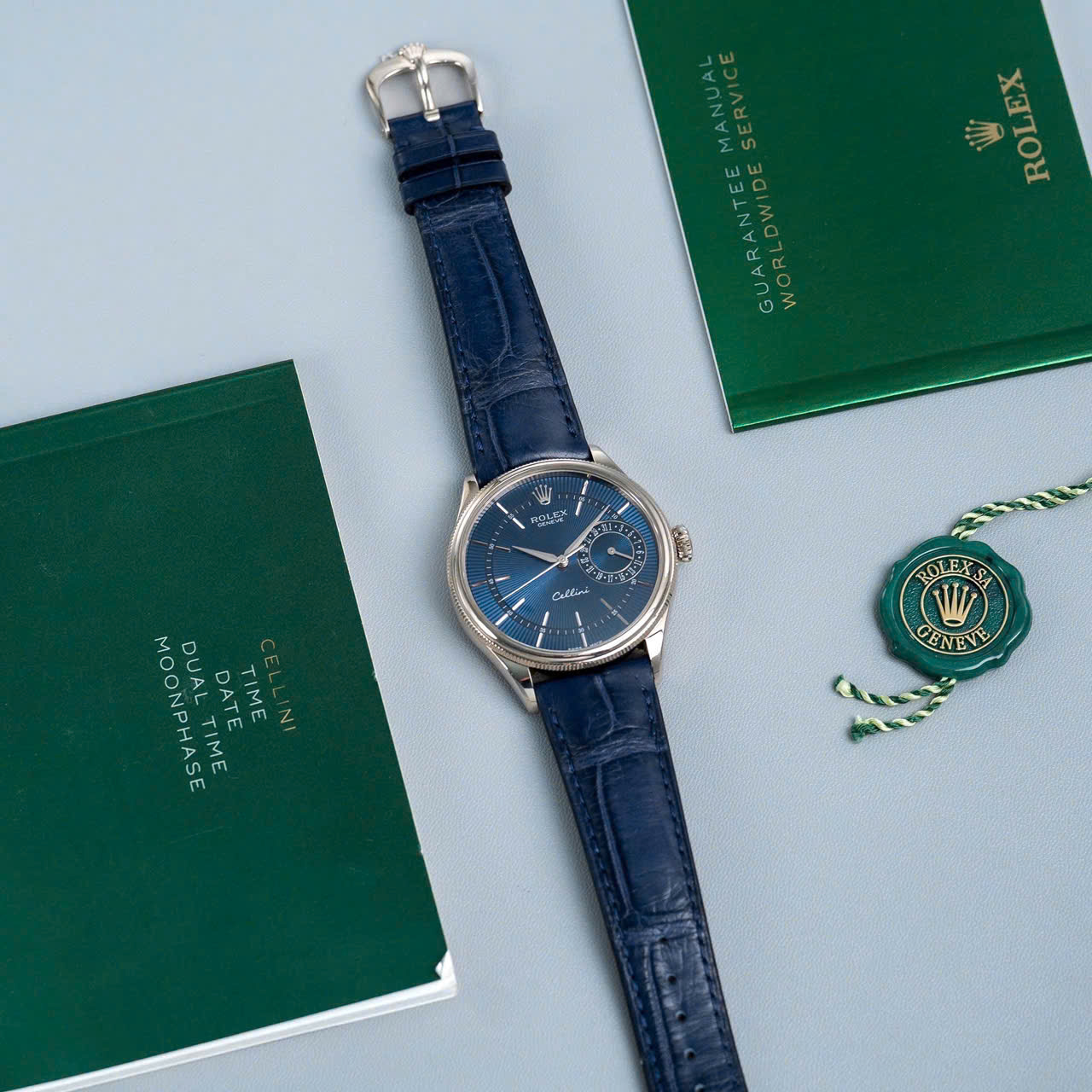 Đồng hồ Rolex Cellini Date 39mm 50519 White Gold Blue Cũ Đồng hồ Rolex Cellini Date 39mm 50519 White Gold Blue Cũ