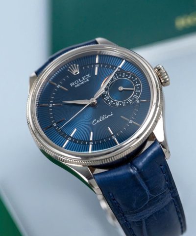 Đồng hồ Rolex Cellini Date 39mm 50519 White Gold Blue Cũ