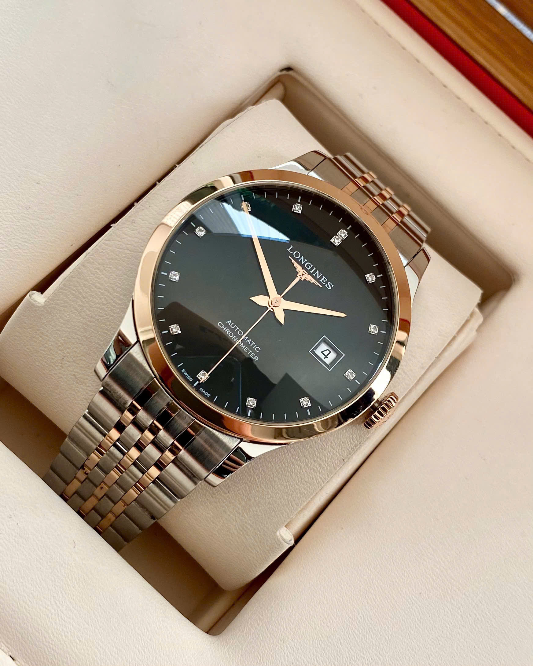 Đồng hồ Longines Record L2.820.5.57.7 Cũ Đồng hồ Longines Record L2.820.5.57.7 Cũ