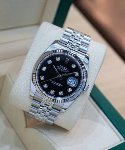 Đồng hồ Rolex Datejust 116234 Black Cọc Kim Cương Cũ