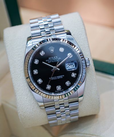 Đồng hồ Rolex Datejust 116234 Black Cọc Kim Cương Cũ