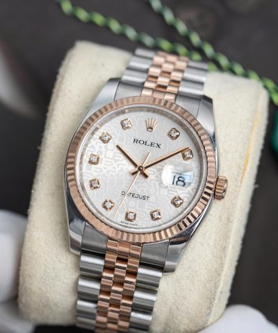 Đồng hồ Rolex Datejust 116231 Vi Tính Trắng Cũ