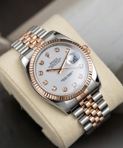 Đồng hồ Rolex Datejust 116231 Mặt Men Trắng Cũ