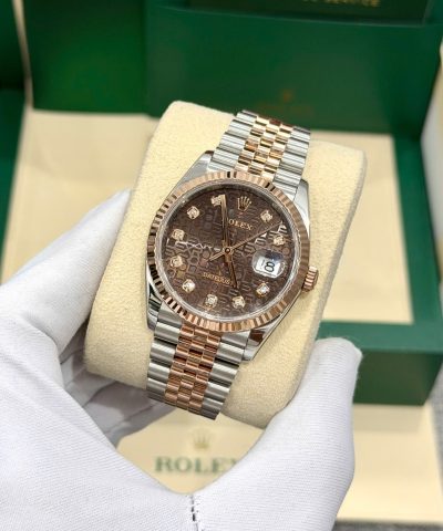 Đồng hồ Rolex Datejust 126231 Vi Tính Nâu Cũ
