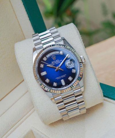 Đồng hồ Rolex Day-Date 128239 Ombre Blue Cũ